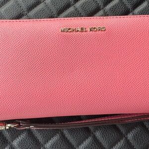 Michael Kors Pink Leather Clutch